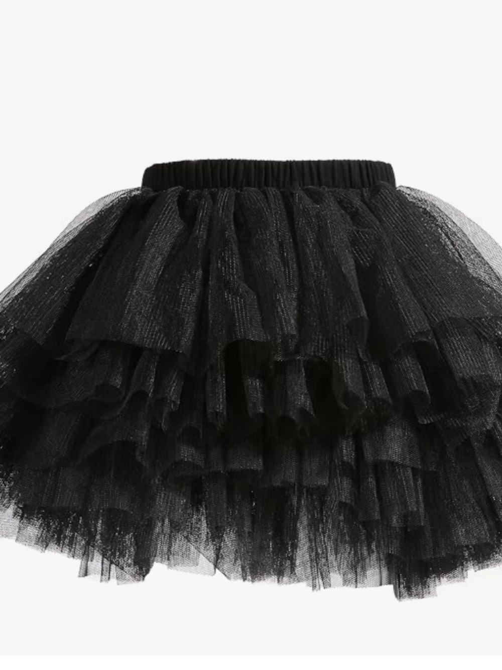 Girls' Tutu Skirt Black Layered Tulle Tutus Sz. 4-5Y